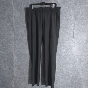 Dunning Pants Mens 34x32 Everbest Black Golf Performance Straight Leg Flat Front